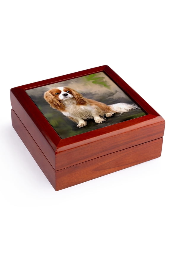 , Cavalier, Jewelry Box 5.5x5.5 inch with 4 inch tile
