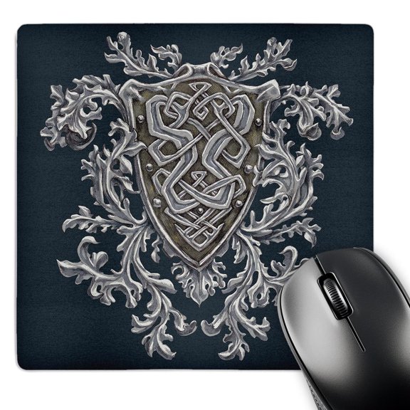3dRose, Celtic Crest with heraldic decorative patterns - Celtic knots, MousePad