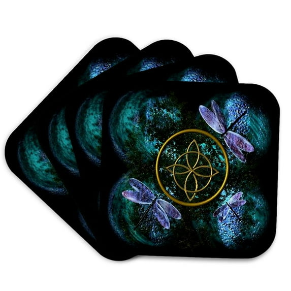 3drose, Celtic Knot Celtic Design, Set of 4 Coasters - Soft
