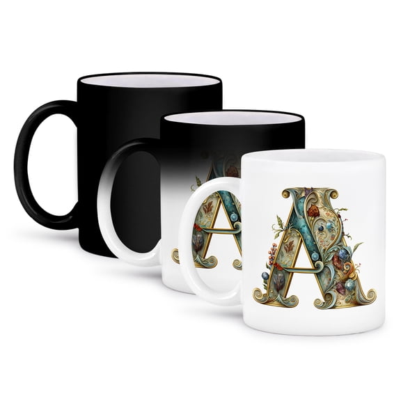 3drose, Celtic Ornamental Monogram A, 11oz Magic Transforming Mug