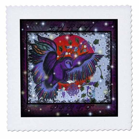 3dRose, Celtic Peace Blood Moon, 10x10 inch quilt square