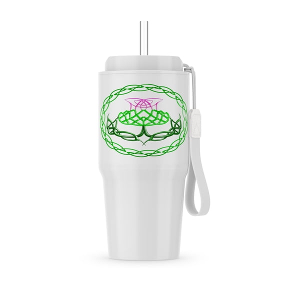 Celtic Knot Design Of Scottish Thistle, Flower Of Scotland., 20oz Tumbler