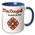 thumbnail image 1 of 3drose, Celtic Knot in the Tartan Colors for Macdougall Clan and Family Motto, 15oz Two-tone Blue Mug, 1 of 6
