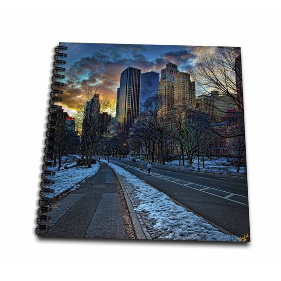 3dRose, Central Park Sunset Skyscrapers, Memory Book 12 x 12 inch