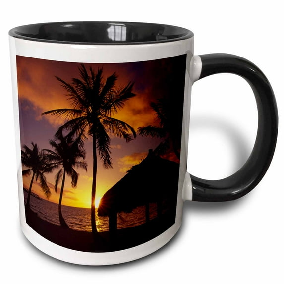 3drose, Checca Lodge, Islamorada, Florida - Us10 Dpb0052 - Douglas Peebles, 11oz Two-tone Black Mug