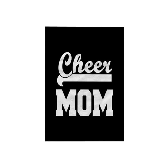 3dRose, Cheer Mom. White lettering on black background., 15x22 Hand Towel