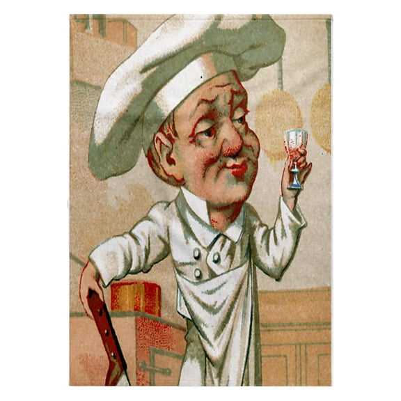 3dRose, Chef With Wine, 22x30 Bath Hand Pool Towel