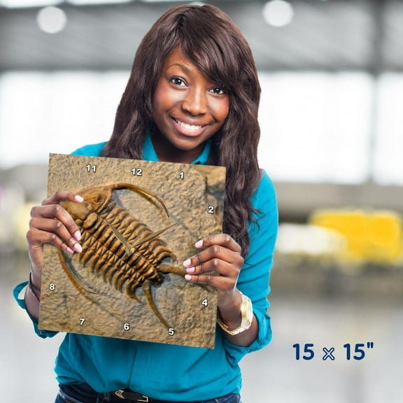 3dRose, Cheirurus exsul from the Ordovic Russia, 15x15 Wall Clock