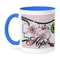 thumbnail image 1 of 3dRose, Cherry Blossom Flower Hope, 15oz Two-Tone Blue Mug, 1 of 3