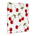 thumbnail image 1 of 3dRose, Cherry Print Juicy Red Cherries on White, Museum Grade Canvas Wrap 11x14, 1 of 6