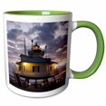thumbnail image 1 of 3drose, Chesapeake Bay, Hooper Straight Lighthouse - Us21 Wbi0063 - Walter Bibikow, 15oz Two-tone Green Mug, 1 of 6