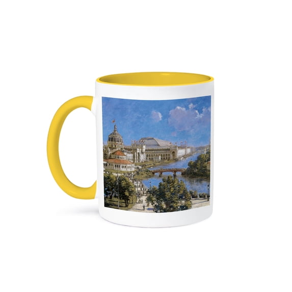 3dRose, Chicago Columbian Exposition by Theodore Robinson, 11oz Two-Tone Yellow Mug