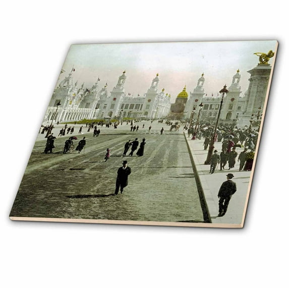 3dRose, Chicago Exposition, 6 Inch Ceramic Tile