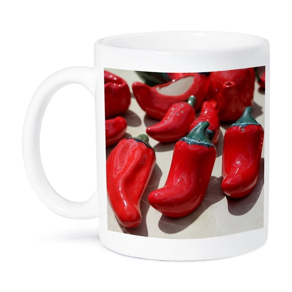 3dRose, Chile salt, pepper shakers, Santa Fe, New Mexico - US32 JMR0851 - Julien McRoberts, 11oz Mug