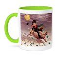 thumbnail image 1 of Chimney Sweeper On Flying Pig (Vintage), 11oz Two-Tone Green Mug, 1 of 7
