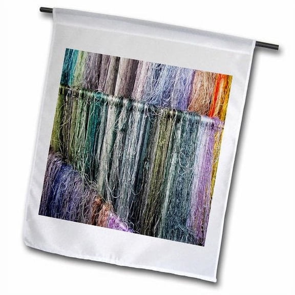 3dRose, China, Suzhou. Hanging silk threads, market-AS07 KWI0186 - Kymri Wilt, 12 x 18 inch Garden Flag