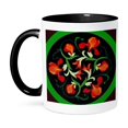 thumbnail image 1 of 3dRose, Chinese Orange Flowers Pattern, 15oz Two-Tone Black Mug, 1 of 7
