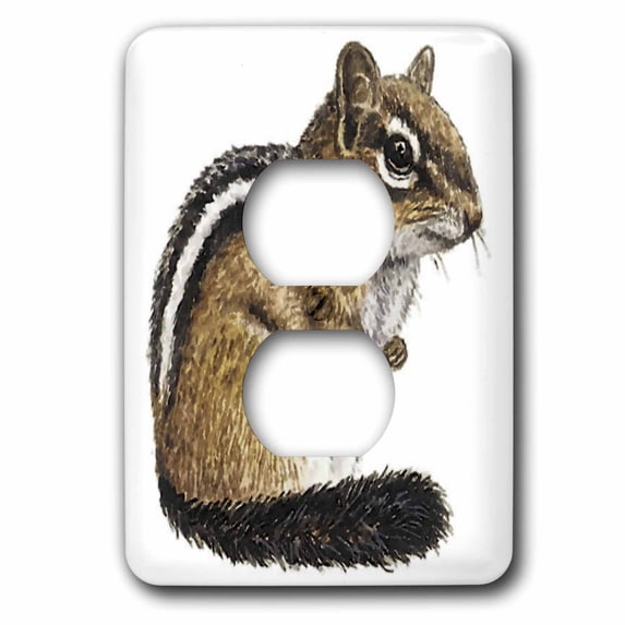3dRose, Chipmunk, 2 plug outlet cover