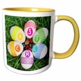 thumbnail image 1 of 3drose, Chocolate and Real Easter Eggs, 15oz Two-tone Yellow Mug, 1 of 6