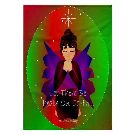 3dRose, Christmas Angel Baby Girl Praying With Let There Be Peace On Earth Text , 22x30 Bath Hand Pool Towel