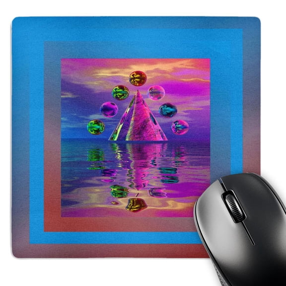 3dRose, Christmas Balls 3d, Blue, MousePad