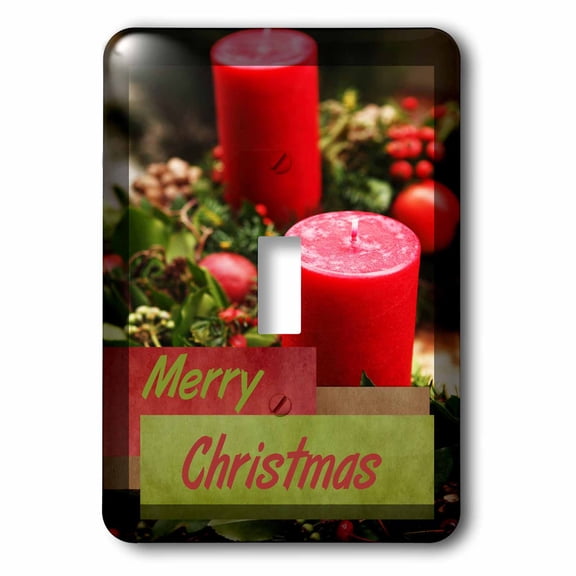 3dRose, Christmas Candles, single toggle switch