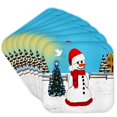 thumbnail image 1 of 3drose, Christmas Day - Snowman, Set of 8 Coasters - Soft, 1 of 7