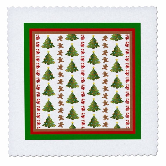 3dRose, Christmas Decorations, 10x10 inch quilt square