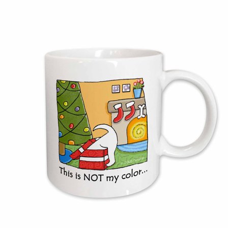3drose, Christmas, Dog, Christmas Tree, Cartoon, Puppies, Xmas, Funny, Pets, Holidays, 11oz Mug