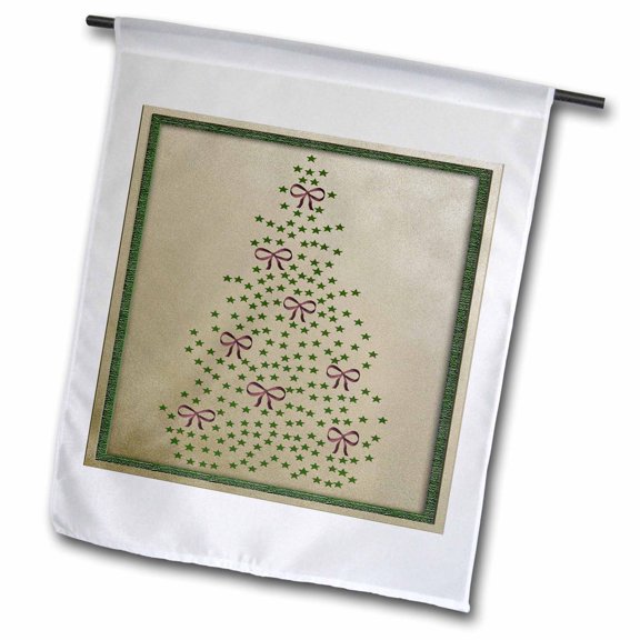 3dRose, Christmas Tree of Bows, 12 x 18 inch Garden Flag