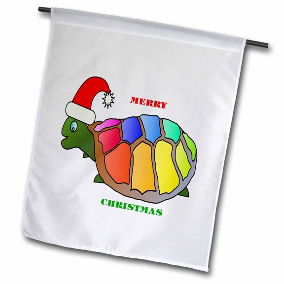 3dRose, Christmas Turtle, 12 x 18 inch Garden Flag
