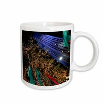 3drose, Christmas Lights at Rockefeller Center in New York Looking Up, 11oz Mug