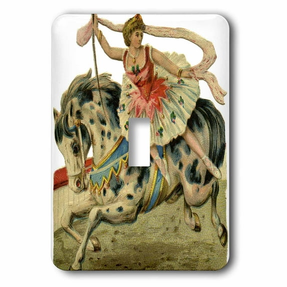 3dRose, Circus Horse and Ballerina, single toggle switch