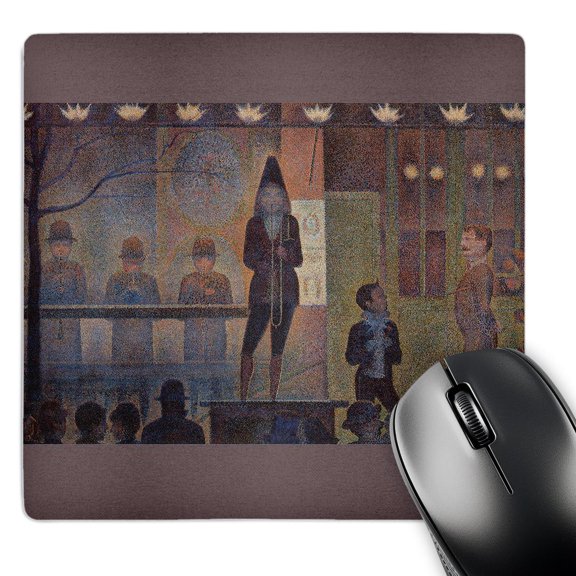 3dRose, Circus Sideshow, 1887 by Georges Seurat Man Playing a Trombone, MousePad
