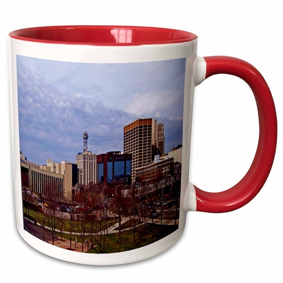 3drose, City of Dayton, 15oz Two-tone Red Mug