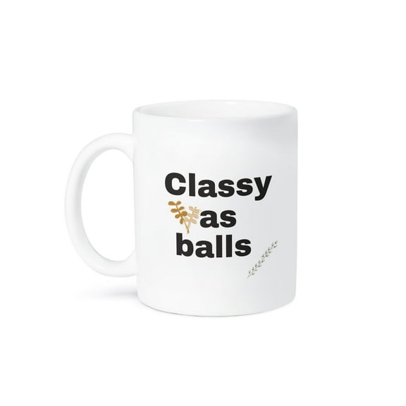 3dRose, Classy as balls, 11oz Mug