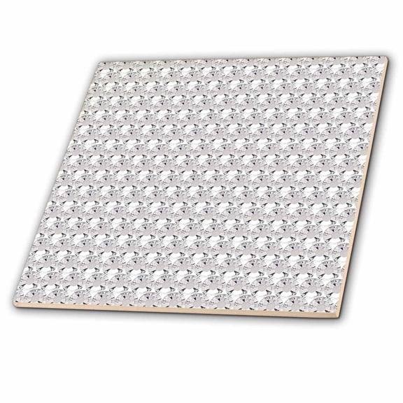 3dRose, Clear Diamond Rhinestone Gem Print, 6 Inch Glass Tile