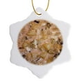 thumbnail image 1 of 3drose, Close up of a Fresh Potato Salad., 3 inch Snowflake Porcelain Ornament, 1 of 7