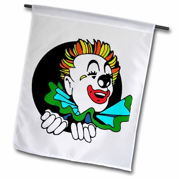 3dRose, Clown, 12 x 18 inch Garden Flag