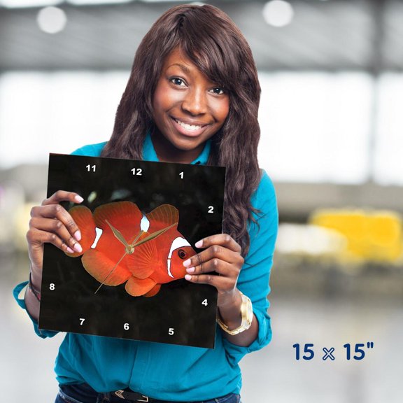 3dRose, Clownfish, 15x15 Wall Clock