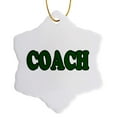 thumbnail image 1 of 3drose, Coach, Green, 3 inch Snowflake Porcelain Ornament, 1 of 7