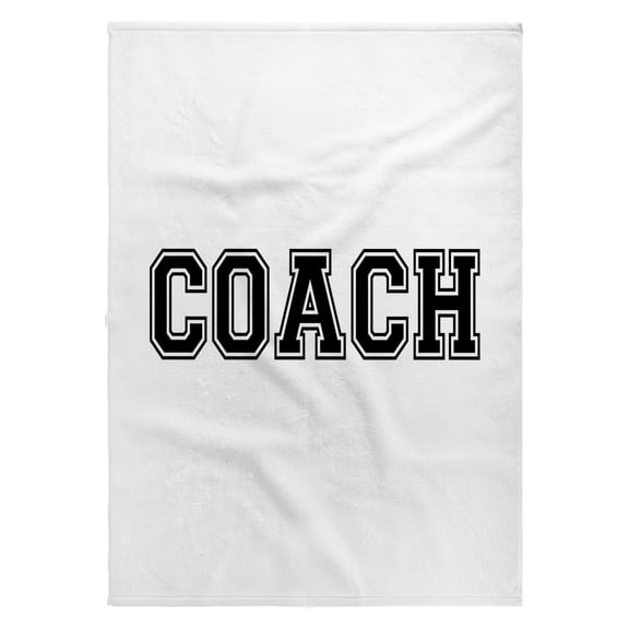 3dRose, Coach in black text - college font - PE class - Phys Ed Physical Education sports teacher in school, 22x30 Bath Hand Pool Towel