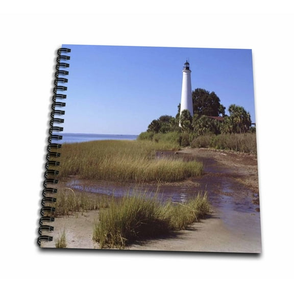3dRose, Coastal Lighthouse, Drawing Book 8 x 8 inch