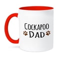 thumbnail image 1 of 3dRose, Cockapoo Dog Dad - Doggie by breed - brown muddy paw prints love - doggy lover - proud pet owner, 11oz Two-Tone Red Mug, 1 of 3