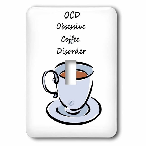 3dRose, Coffee Cup with Funny Text, single toggle switch