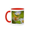 thumbnail image 1 of 3drose, Colorado, Fort Collins. Fritillary Butterfly on Aster Flower., 15oz Two-tone Red Mug, 1 of 6