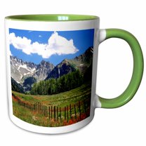 3drose, Colorado Mountain N Countryside, 15oz Two-tone Green Mug