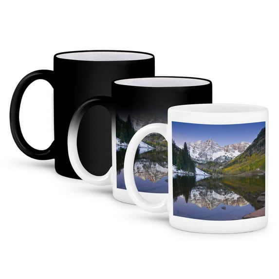 3dRose, Colorado, Rocky Mountains, Aspen, Maroon Bells - US06 DSV0050 - David Svilar, 11oz Magic Transforming Mug