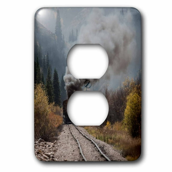 3dRose, Colorado, Silverton. Durango and Silverton Narrow Gauge train., 2 plug outlet cover