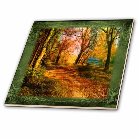 3dRose, Colorful Forest, 4 Inch Ceramic Tile